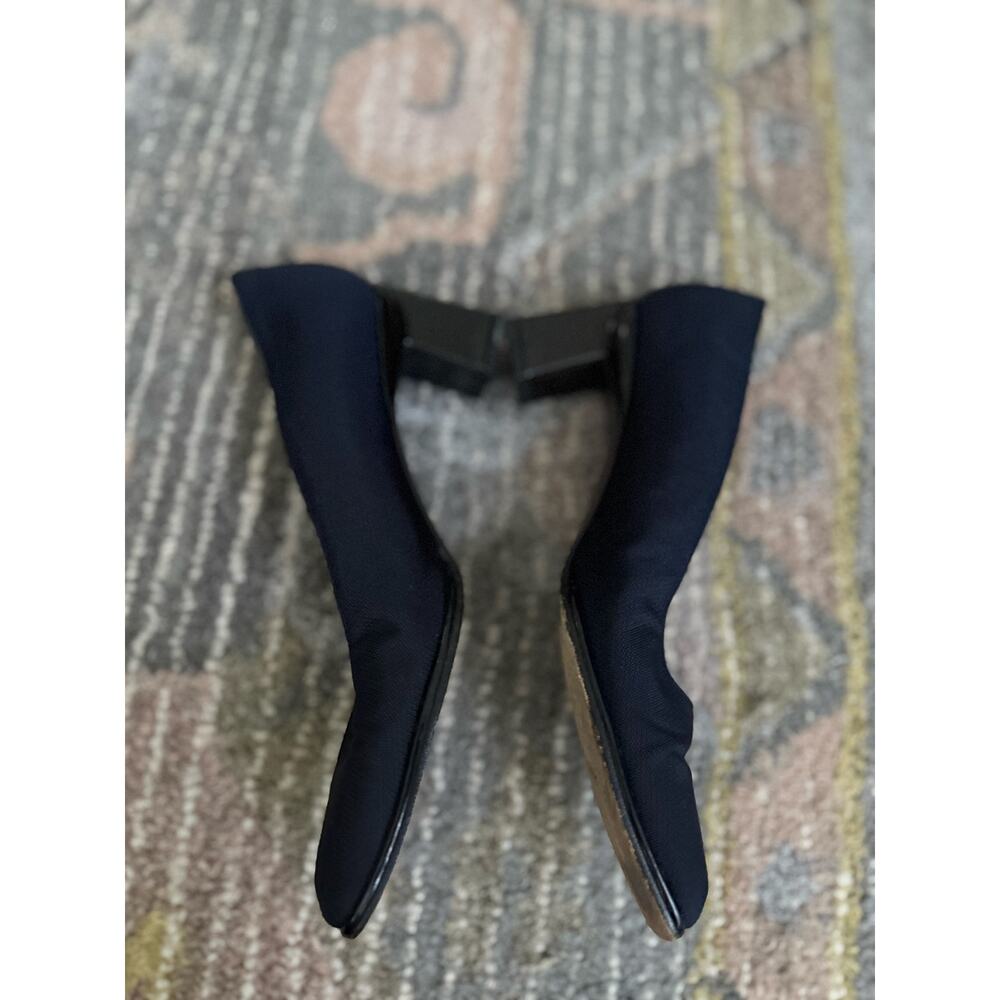 Stuart Weitzman Black Square Toe Block Heel Pumps… - image 2